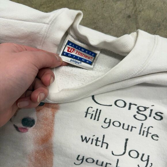 Vintage retro Corgi dog lover sweatshirt pullover crewneck - Picture 3 of 6